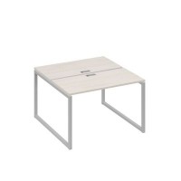 А4 С4 170 ДШ (Дуб шамони/Серый) Рабочая станция на каркасе QUATTRO столы 2х120