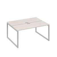 А4 С4 172 ДШ (Дуб шамони/Серый) Рабочая станция на каркасе QUATTRO столы 2х160