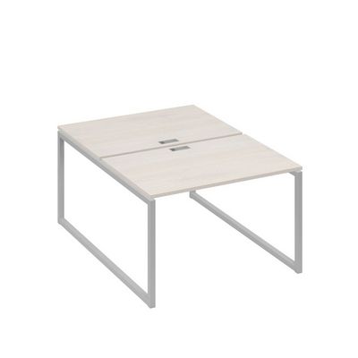 А4 С4 176 ДШ (Дуб шамони/Серый) Рабочая станция на каркасе QUATTRO столы 2х120