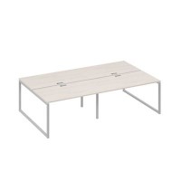 А4 С4 177-2 ДШ (Дуб шамони/Серый) Рабочая станция металлокаркас QUATTRO 4х140