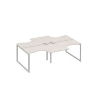 А4 С4 180-2 ДШ (Дуб шамони/Серый) Рабочая станция QUATTRO столы 4х120 Классика