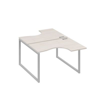 А4 С4 180 ДШ (Дуб шамони/Серый) Рабочая станция опоры QUATTRO столы 2х120 Классика