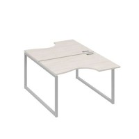 А4 С4 183 ДШ (Дуб шамони/Серый) Рабочая станция опоры QUATTRO столы 2х120 Классика