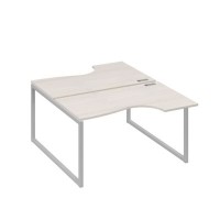 А4 С4 184 ДШ (Дуб шамони/Серый) Рабочая станция опоры QUATTRO столы 2х140 Классика