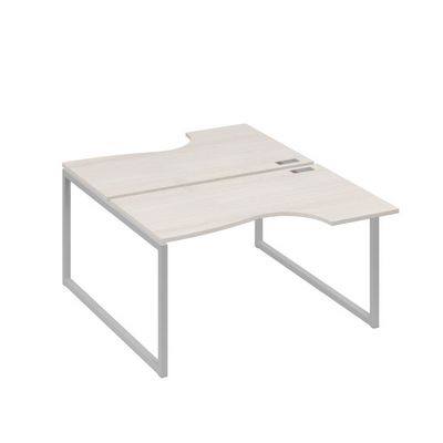 А4 С4 184 ДШ (Дуб шамони/Серый) Рабочая станция опоры QUATTRO столы 2х140 Классика