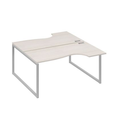 А4 С4 185 ДШ (Дуб шамони/Серый) Рабочая станция опоры QUATTRO столы 2х160 Классика