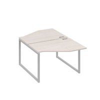 А4 С4 186 ДШ (Дуб шамони/Серый) Рабочая станция опоры QUATTRO со столами Техно 2х120