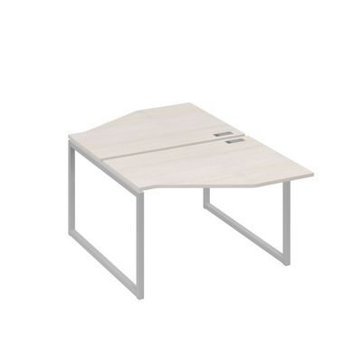 А4 С4 186 ДШ (Дуб шамони/Серый) Рабочая станция опоры QUATTRO со столами Техно 2х120