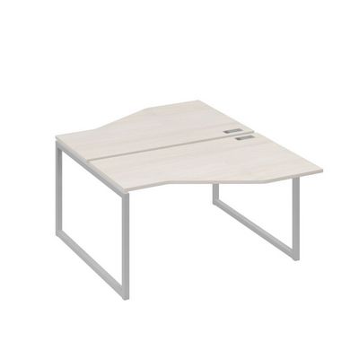 А4 С4 187 ДШ (Дуб шамони/Серый) Рабочая станция опоры QUATTRO со столами Техно 2х140