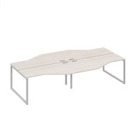 А4 С4 188-2 ДШ (Дуб шамони/Серый) Рабочая станция каркас QUATTRO столы 4х160 Техно