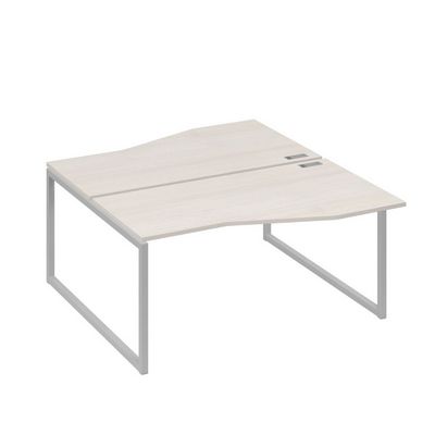 А4 С4 191 ДШ (Дуб шамони/Серый) Рабочая станция каркас QUATTRO столы 2х160 Техно