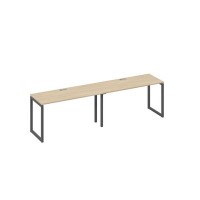 А4 А4 004-2 ДК (Дуб скандинавский/Антрацит) Рабочая станция 2х140 опоры QUATTRO