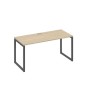 А4 А4 015 ДК (Дуб скандинавский/Антрацит) Стол письменный на металлокаркасе QUATTRO