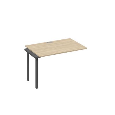 А4 А4 023-1 ДК (Дуб скандинавский/Антрацит) Секция стола 120 рабочей станции на каркасе QUATTRO