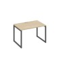 А4 А4 023 ДК (Дуб скандинавский/Антрацит) Стол письменный на металлокаркасе QUATTRO