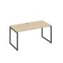 А4 А4 025 ДК (Дуб скандинавский/Антрацит) Стол письменный на металлокаркасе QUATTRO