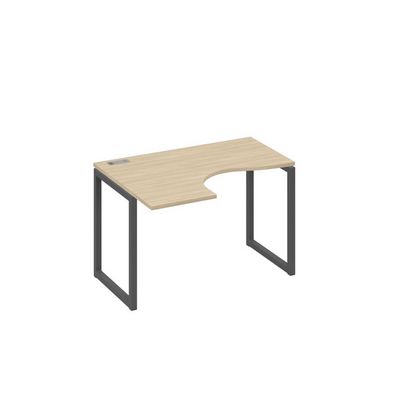 А4 А4 031 ДК (Дуб скандинавский/Антрацит) Стол эргономичный левый "Классика" на металлокаркасе QUATTRO
