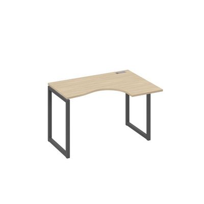 А4 А4 032 ДК (Дуб скандинавский/Антрацит) Стол эргономичный правый "Классика" на металлокаркасе QUATTRO
