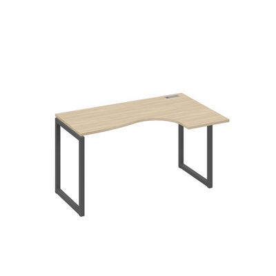А4 А4 034 ДК (Дуб скандинавский/Антрацит) Стол эргономичный правый "Классика" на металлокаркасе QUATTRO