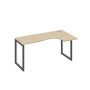 А4 А4 036 ДК (Дуб скандинавский/Антрацит) Стол эргономичный правый "Классика" на металлокаркасе QUATTRO