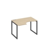 А4 А4 041 ДК (Дуб скандинавский/Антрацит) Стол эргономичный левый "Классика" на металлокаркасе QUATTRO