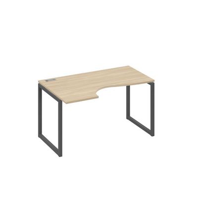 А4 А4 043 ДК (Дуб скандинавский/Антрацит) Стол эргономичный левый "Классика" на металлокаркасе QUATTRO