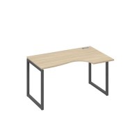 А4 А4 044 ДК (Дуб скандинавский/Антрацит) Стол эргономичный правый "Классика" на металлокаркасе QUATTRO