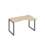 А4 А4 044 ДК (Дуб скандинавский/Антрацит) Стол эргономичный правый "Классика" на металлокаркасе QUATTRO