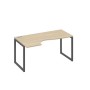 А4 А4 045 ДК (Дуб скандинавский/Антрацит) Стол эргономичный левый "Классика" на металлокаркасе QUATTRO