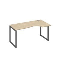 А4 А4 046 ДК (Дуб скандинавский/Антрацит) Стол эргономичный правый "Классика" на металлокаркасе QUATTRO