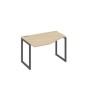 А4 А4 051 ДК (Дуб скандинавский/Антрацит) Стол эргономичный левый "Техно" на металлокаркасе QUATTRO