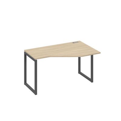 А4 А4 054 ДК (Дуб скандинавский/Антрацит) Стол эргономичный правый "Техно" на металлокаркасе QUATTRO