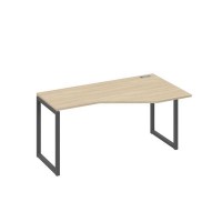 А4 А4 056 ДК (Дуб скандинавский/Антрацит) Стол эргономичный правый "Техно" на металлокаркасе QUATTRO