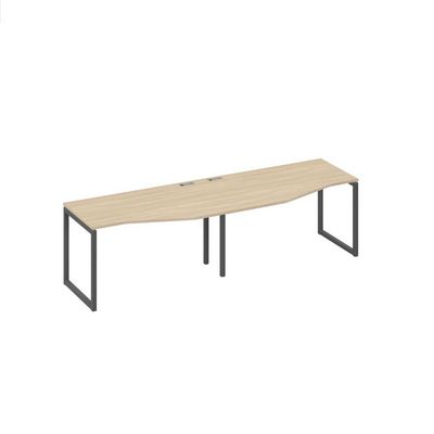 А4 А4 063-2 ДК (Дуб скандинавский/Антрацит) Рабочая станция опоры QUATTRO столы 2х140 со столами Техно