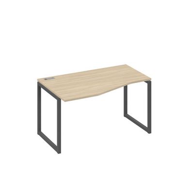 А4 А4 063 ДК (Дуб скандинавский/Антрацит) Стол эргономичный левый "Техно" на металлокаркасе QUATTRO