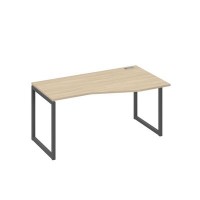 А4 А4 066 ДК (Дуб скандинавский/Антрацит) Стол эргономичный правый "Техно" на металлокаркасе QUATTRO