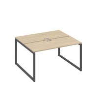 А4 А4 171 ДК (Дуб скандинавский/Антрацит) Рабочая станция на каркасе QUATTRO столы 2х140