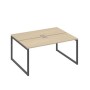 А4 А4 172 ДК (Дуб скандинавский/Антрацит) Рабочая станция на каркасе QUATTRO столы 2х160