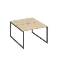 А4 А4 173 ДК (Дуб скандинавский/Антрацит) Рабочая станция на каркасе QUATTRO столы 2х120