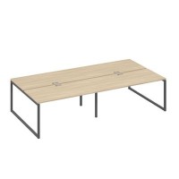 А4 А4 178-2 ДК (Дуб скандинавский/Антрацит) Рабочая станция металлокаркас QUATTRO 4х160