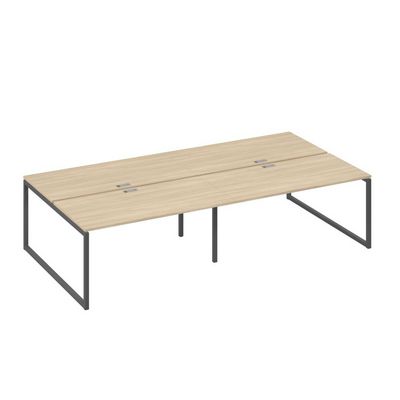 А4 А4 178-2 ДК (Дуб скандинавский/Антрацит) Рабочая станция металлокаркас QUATTRO 4х160