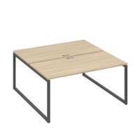 А4 А4 178 ДК (Дуб скандинавский/Антрацит) Рабочая станция на каркасе QUATTRO столы 2х160