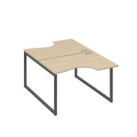 А4 А4 183 ДК (Дуб скандинавский/Антрацит) Рабочая станция опоры QUATTRO столы 2х120 Классика