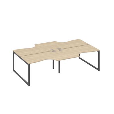 А4 А4 184-2 ДК (Дуб скандинавский/Антрацит) Станция рабочая QUATTRO 4х140 со столами Классика