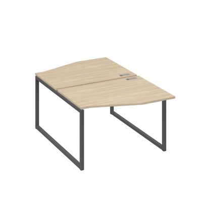 А4 А4 189 ДК (Дуб скандинавский/Антрацит) Рабочая станция каркас QUATTRO столы 2х120 Техно