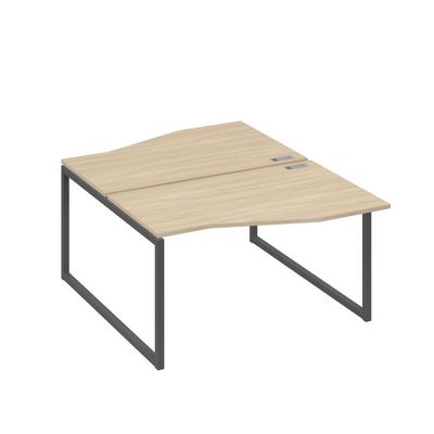 А4 А4 190 ДК (Дуб скандинавский/Антрацит) Рабочая станция каркас QUATTRO столы 2х140 Техно