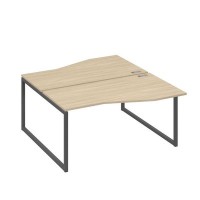 А4 А4 191 ДК (Дуб скандинавский/Антрацит) Рабочая станция каркас QUATTRO столы 2х160 Техно