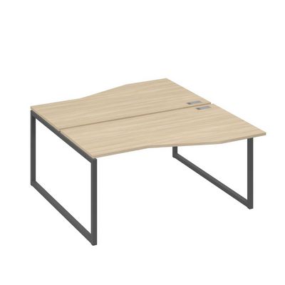 А4 А4 191 ДК (Дуб скандинавский/Антрацит) Рабочая станция каркас QUATTRO столы 2х160 Техно