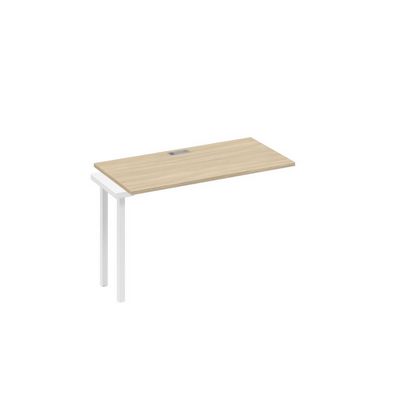А4 Б4 003-1 ДК (Дуб скандинавский/Белый) Секция стола 120 рабочей станции на каркасе QUATTRO