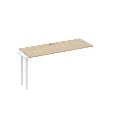А4 Б4 005-1 ДК (Дуб скандинавский/Белый) Секция стола 160 рабочей станции на каркасе QUATTRO
